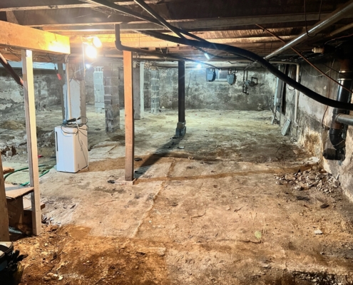 Historic Moorestown Foundation Repair Pre-Work 1